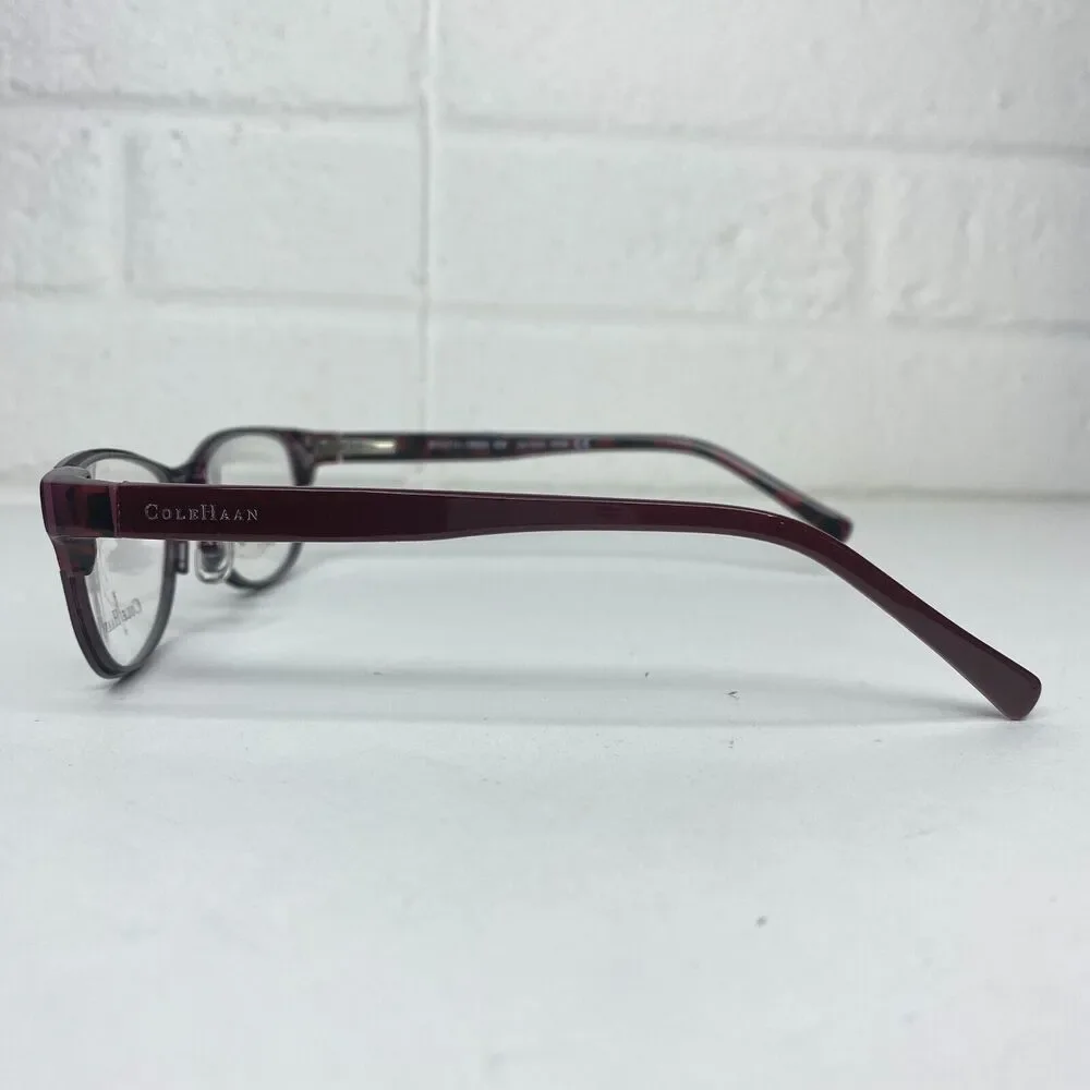 Cole Haan‎ CH 1010 Wine Red Burgundy Rectangular Glasses Frames 51-17-130 H1423